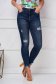 Blue jeans skinny jeans with medium waist small rupture of material 2 - StarShinerS.com