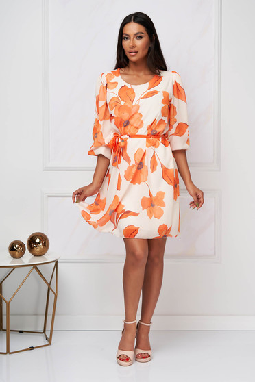 Maternity dresses, Dress short cut loose fit from veil fabric with floral print - StarShinerS.com