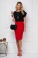 Black women`s blouse loose fit georgette accesorised with necklace 4 - StarShinerS.com