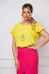 Yellow women`s blouse loose fit georgette accesorised with necklace 1 - StarShinerS.com