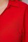 Bluza dama rosie office asimetrica cu croi larg din georgette cu decolteu petrecut 5 - StarShinerS.ro