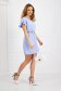 Lightblue dress loose fit short cut georgette accessorized with belt 5 - StarShinerS.com