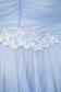 Rochie din tul albastra-deschis scurta in clos cu flori in relief - SunShine 5 - StarShinerS.ro