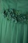 Rochie verde de ocazie midi in clos din tul cu flori cu efect 3d 5 - StarShinerS.ro
