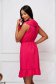 Fuchsia dress cloche with elastic waist short cut georgette frilly trim around cleavage line 2 - StarShinerS.com