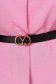 Bluza dama din material subtire roz deschis asimetrica cu croi larg si accesoriu tip curea - SunShine 4 - StarShinerS.ro
