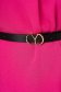 Fuchsia women`s blouse asymmetrical loose fit thin fabric accessorized with belt 5 - StarShinerS.com