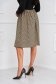 Midi StarShinerS cloche skirt elastic waist slightly elastic fabric office with geometrical print 2 - StarShinerS.com