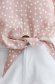 Bluza dama Top Secret roz deschis casual cu croi larg din material subtire cu buline 5 - StarShinerS.ro