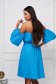 Blue dress short cut cloche with elastic waist cotton naked shoulders 2 - StarShinerS.com