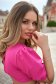 Rochie din material subtire roz scurta in clos cu elastic in talie si spatele decupat - SunShine 4 - StarShinerS.ro