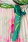 Rochie plisata SunShine midi in clos cu elastic in talie din satin cu imprimeu floral 4 - StarShinerS.ro