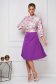 Dress midi cloche elastic cloth georgette with floral print 3 - StarShinerS.com