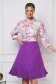 Dress midi cloche elastic cloth georgette with floral print 1 - StarShinerS.com