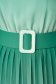 Lightgreen dress midi cloche with elastic waist pleated from veil fabric 6 - StarShinerS.com