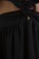 Rochie din georgette cu granulatie neagra midi in clos cu elastic in talie cu decupaje in material - SunShine 5 - StarShinerS.ro