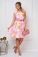 Dress short cut cloche elastic cloth with floral print 4 - StarShinerS.com