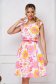 Dress short cut cloche elastic cloth with floral print 1 - StarShinerS.com