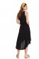 Black dress midi cloche asymmetrical with v-neckline thin fabric 3 - StarShinerS.com