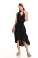 Black dress midi cloche asymmetrical with v-neckline thin fabric 5 - StarShinerS.com
