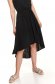 Black dress midi cloche asymmetrical with v-neckline thin fabric 6 - StarShinerS.com