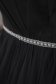 Rochie de ocazie neagra lunga in clos din tul accesorizata cu pietre stras si pene 5 - StarShinerS.ro