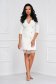 Ivory dress short cut elastic cloth with lace details blazer type 3 - StarShinerS.com