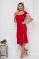 - StarShinerS red dress midi pencil crepe with glitter details 3 - StarShinerS.com