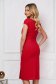 - StarShinerS red dress midi pencil crepe with glitter details 2 - StarShinerS.com