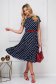 Dress midi cloche with elastic waist lycra dots print 4 - StarShinerS.com
