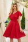Rochie din crep zmeura midi in clos cu aplicatii cu sclipici - StarShinerS 1 - StarShinerS.ro
