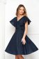 Navy Blue Crepe Knee-Length A-Line Dress with Glitter Applications - StarShinerS 1 - StarShinerS.com