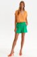 Green shorts medium waist cotton lateral pockets 1 - StarShinerS.com