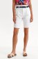 White shorts high waisted loose fit denim accessorized with belt 1 - StarShinerS.com