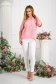 Pink women`s blouse loose fit from veil fabric wrinkled texture 4 - StarShinerS.com