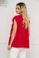 Lightred women`s blouse loose fit georgette with ruffle details 2 - StarShinerS.com