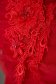 Rochie din tul rosie scurta in clos cu elastic in talie si broderie florala 5 - StarShinerS.ro