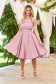 - StarShinerS lightpink dress cloche with elastic waist midi with floral details from veil fabric 3 - StarShinerS.com