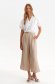 Cream trousers linen flaring cut with elastic waist 3 - StarShinerS.com