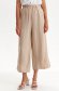 Cream trousers linen flaring cut with elastic waist 1 - StarShinerS.com