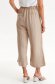Cream trousers linen flaring cut with elastic waist 2 - StarShinerS.com