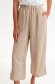 Cream trousers linen flaring cut with elastic waist 5 - StarShinerS.com