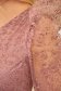 Rochie de ocazie roz prafuit midi in clos din tul cu aplicatii cu sclipici si rijelina 4 - StarShinerS.ro