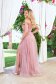 Lightpink dress long cloche from tulle with glitter details slit 3 - StarShinerS.com