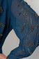 Rochie din voal albastru petrol midi in clos cu aplicatii cu perle si pietre strass 5 - StarShinerS.ro
