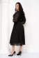 Black dress midi cloche from veil fabric with pearls strass 3 - StarShinerS.com