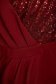 Burgundy dress occasional midi pencil crepe with sequins wrap over front 5 - StarShinerS.com