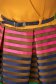 Mustard dress short cut cloche elastic cloth organza with stripes 5 - StarShinerS.com