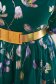 Rochie din tul cu print verde midi in clos cu accesoriu tip curea 5 - StarShinerS.ro