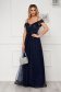 Dark blue dress long cloche from tulle with sequins 3 - StarShinerS.com